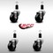 Service Caster 3'' SS Phenolic Wheel Swivel 1-3/8'' Expanding Stem Caster Set, 4PK SCC-SSEX20S314-PHS-138-4 - alternate 2